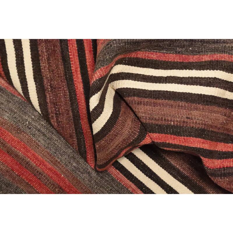 Hand Woven Oriental 100% Wool Carpet Southwestern Geometric Multi-Colored Kilim Area Rug - 10' 0'' X 4' 9''