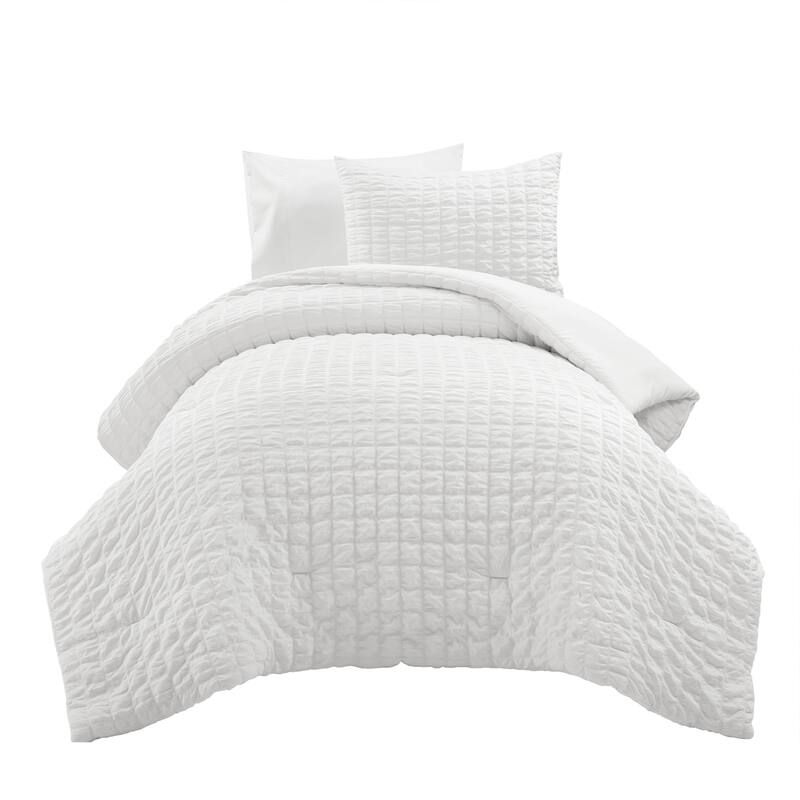 Lush Decor Crinkle Textured Dobby Comforter Set
