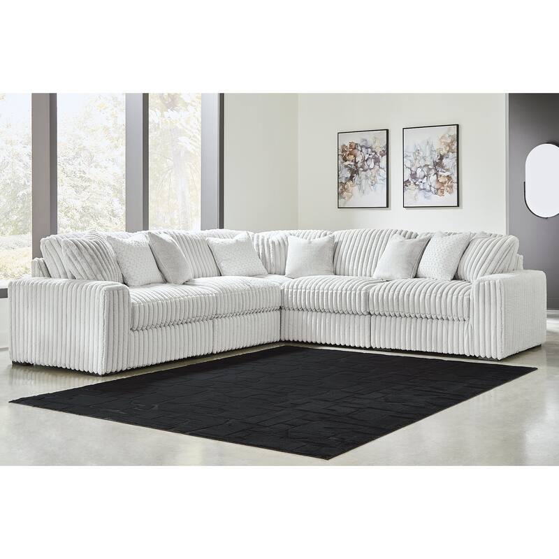Signature Design by Ashley Stupendous White 5-Piece Sectional - 134" W x 134" D x 41" H