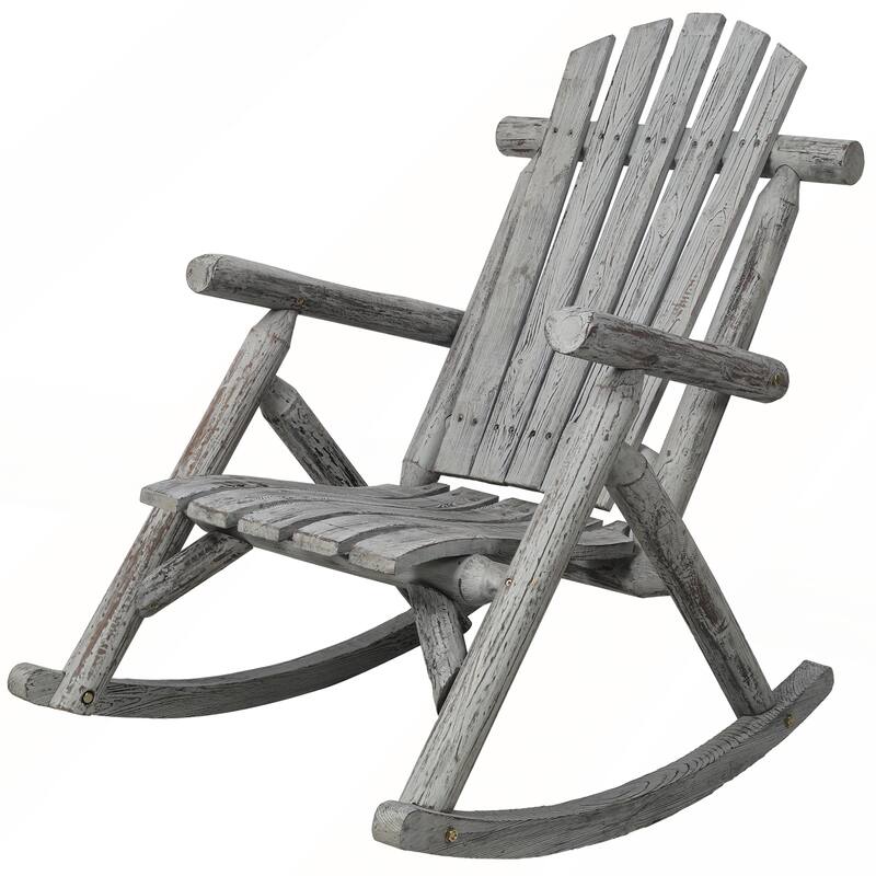 Durable Wooden Porch Rocker Chair for Outside