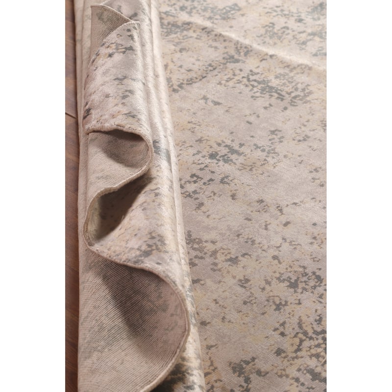 Multi-Color Abstract / Modern Rug Handmade Contemporary Wool Carpet - 6'2"x 9'9"