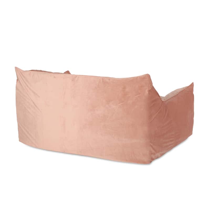 Velie Velveteen 2 Seater Oversized Bean Bag Chair with Armrests by Christopher Knight Home