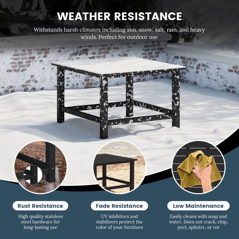 Laguna Outdoor Poly Adirondack 31" Square Coffee Table