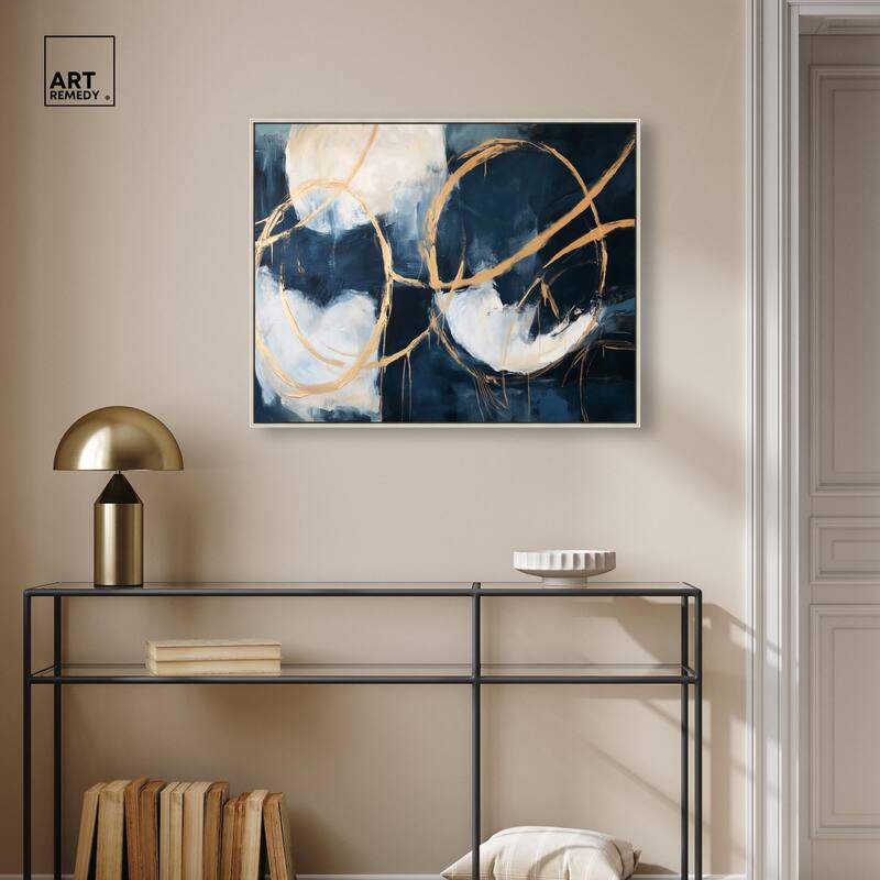 Gold Loops Canvas by Art Remedy