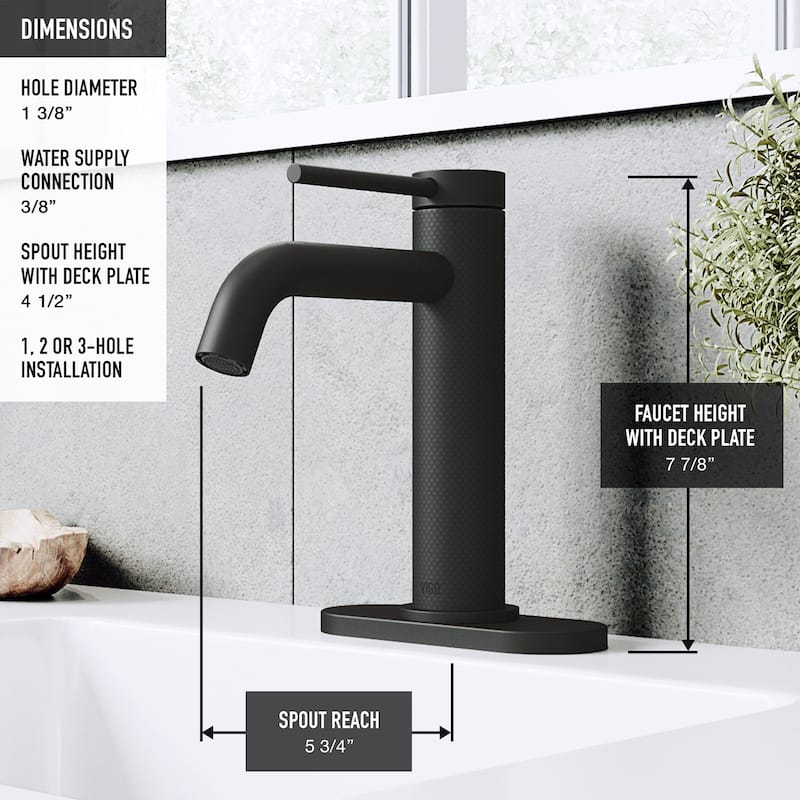 VIGO Madison 8" H Single Handle Single Hole Bathroom Faucet