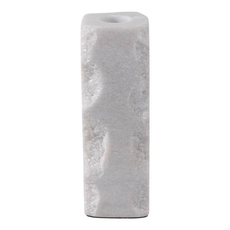 Marble Stone Candle Holder Cylindrical Taper Sleek Sculptural Design