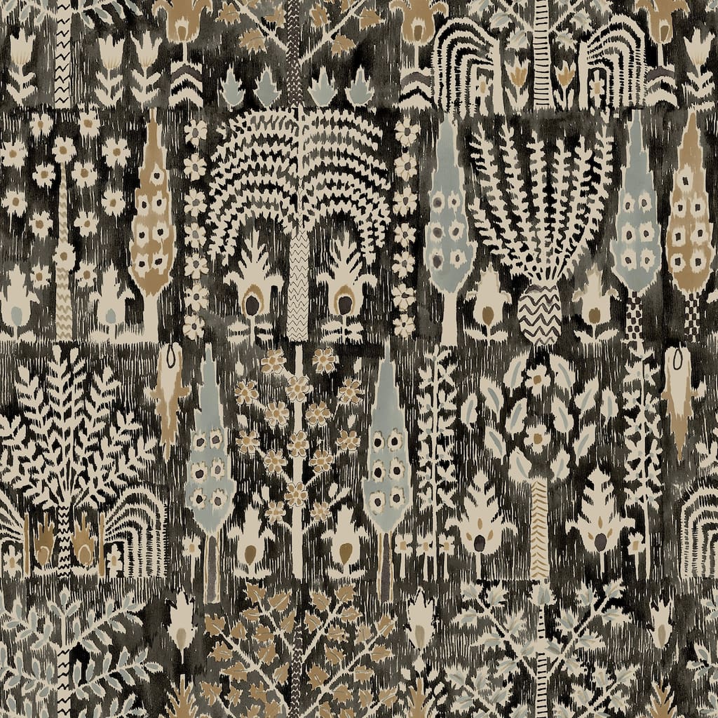RoomMates Black Persian Ikat Peel and Stick Wallpaper
