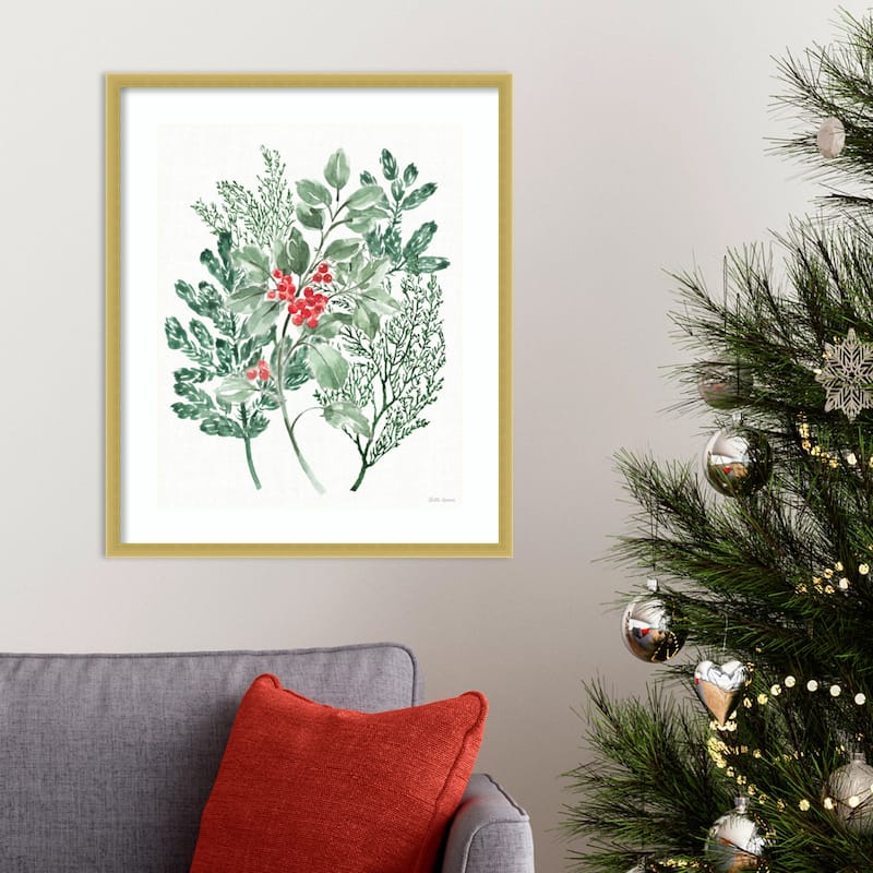 Classic Christmas IV by Beth Grove Wood Framed Wall Art Print