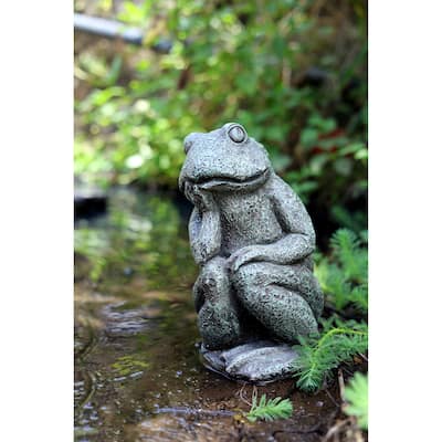 Thinking Frog Garden Statue