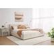 preview thumbnail 1 of 8, Louis Upholstered Platform Bed in Natural Linen