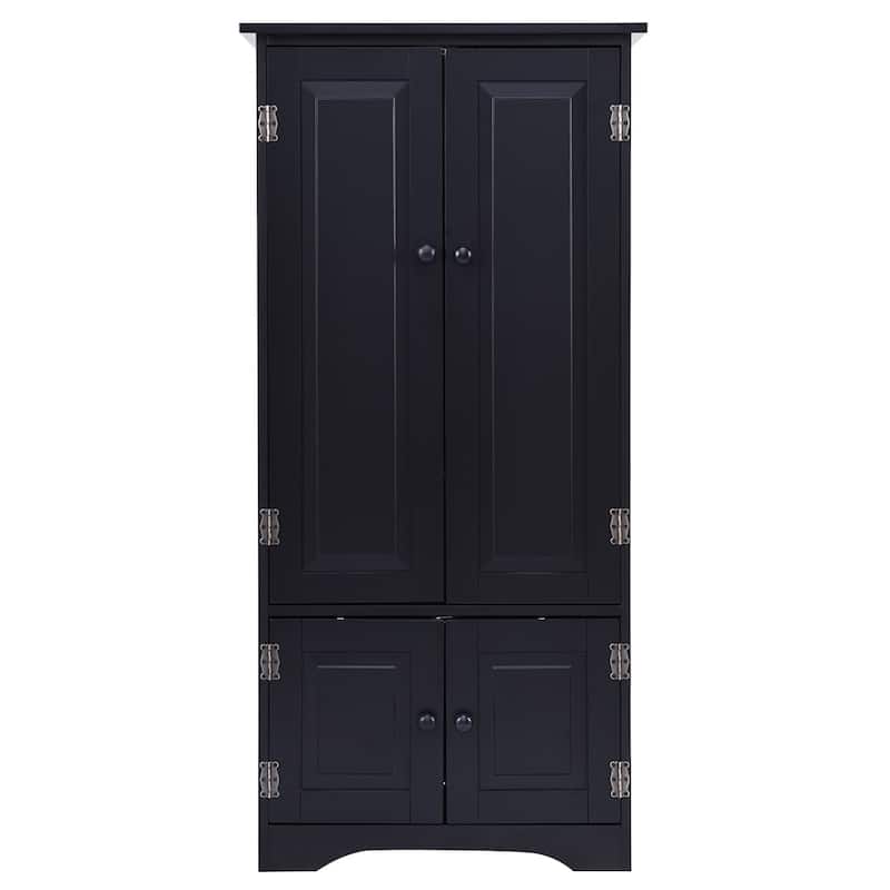 Storage Cabinet with Adjustable Shelves - Black