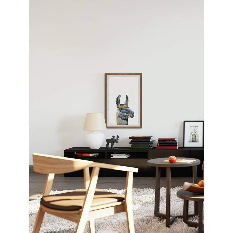 Llama Bandana III Framed Wall Art, Elegant Home Touch - Sophisticated Artwork for Refined Décor