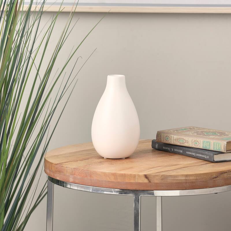 Ceramic Minimalistic Vase - Cream - Roche River Decor - 4"W x 4"L x 8"H