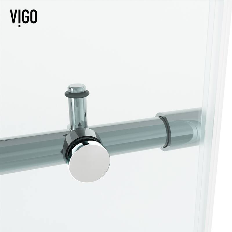 VIGO Elan Hart 56" to 60" W x 66" H Frameless Sliding Tub Door