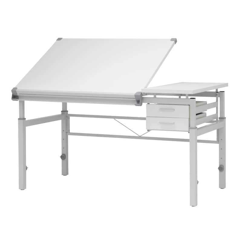 Studio Designs Graphix II Pro Line Height Adjustable Drafting Table with Tilting Top - White