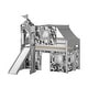 preview thumbnail 39 of 117, JACKPOT Prince & Princess Low Loft Twin Bed, Ladder Slide Tent & Tower