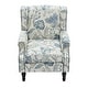 preview thumbnail 34 of 80, Mid-Century Modern Linen/ Vegan Leather Wing Back Accent Chair