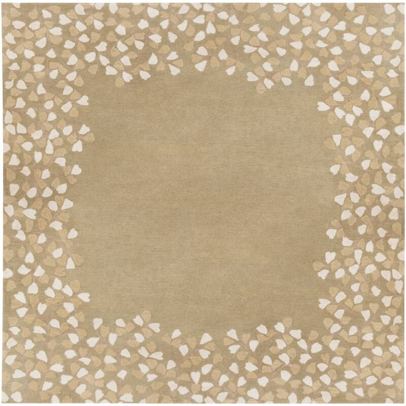 Rome Hand Tufted Floral Border Area Rug