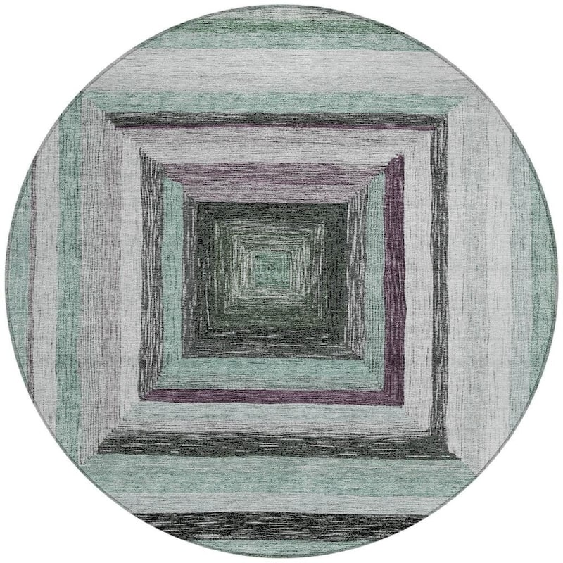HomeRoots Geometric Transitional Rectangle Outdoor Rug