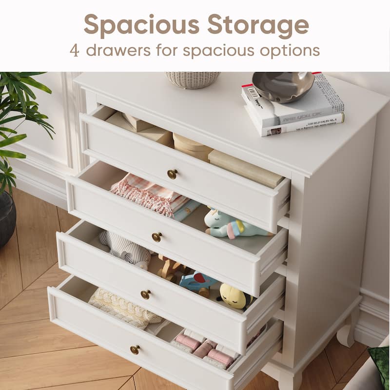 RoyalCraft White 4 Drawer Dresser