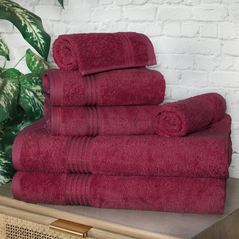 Superior Heritage Egyptian Cotton Absorbent 6-Piece Towel Set