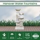 preview thumbnail 2 of 8, Hanover 35-In. Contemporary Square-Base Indoor or Outdoor Garden Fountain with LED Lights for Patio, Deck, Porch