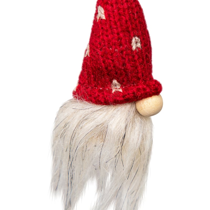 Mini Gnomes with Knitted Hat Christmas Decorations - 3.5" - Set of 3