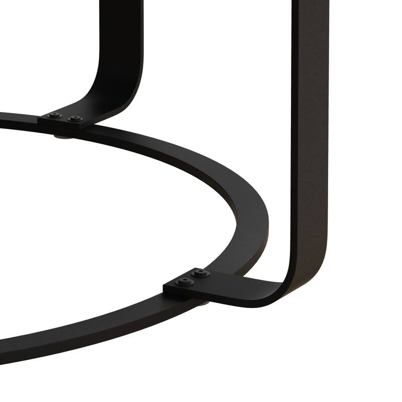 Modern round coffee table with metal legs