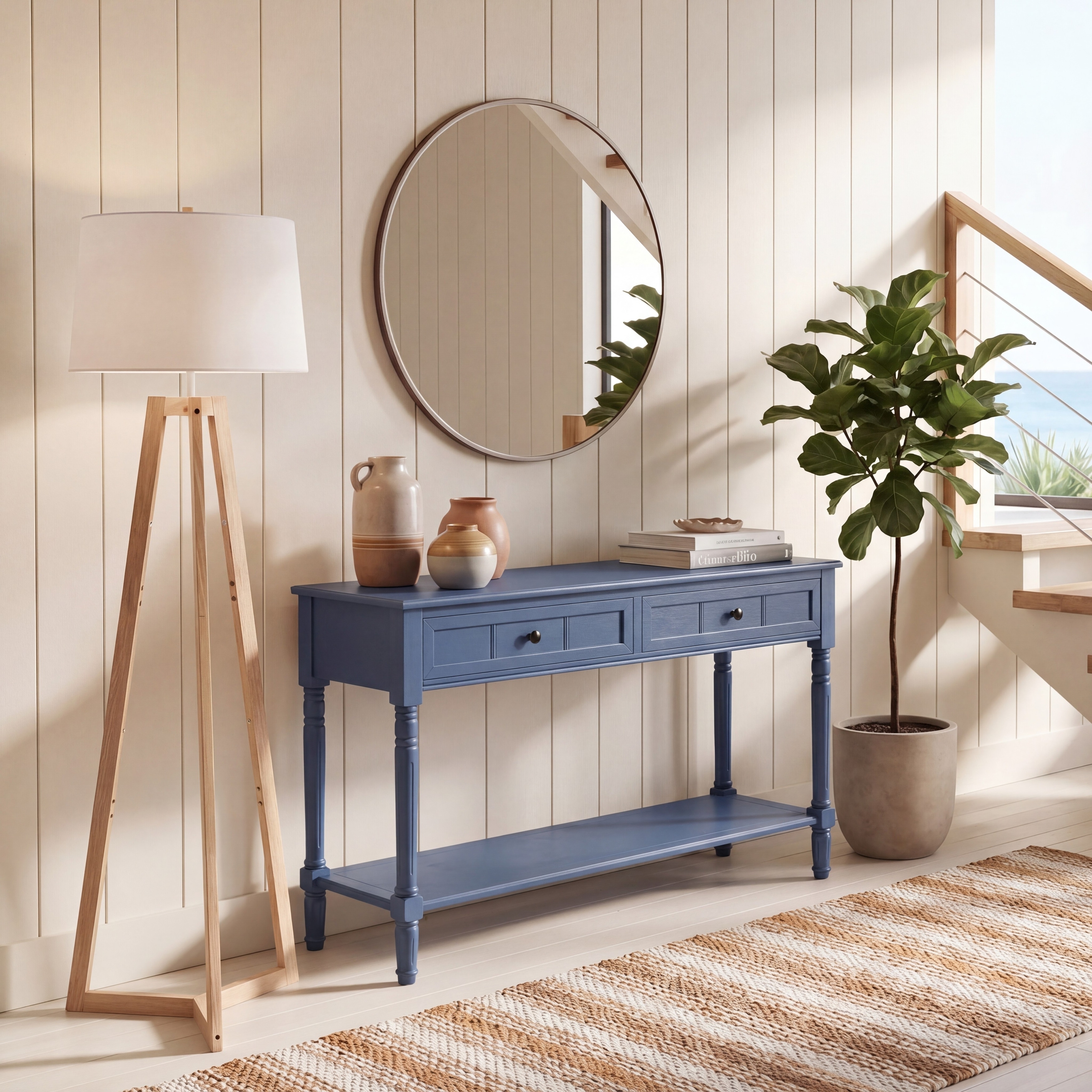 SAFAVIEH Camilla Grey 2-Drawer Console Table - 35.8" x 13.8" x 29.5" - 36"W x 14"D x 30"H