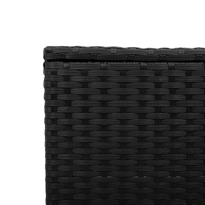 vidaXL Patio Table Outdoor Garden Firniture Side Tea Coffee Table Poly Rattan - 21.7 x 21.7 x 14.6 in