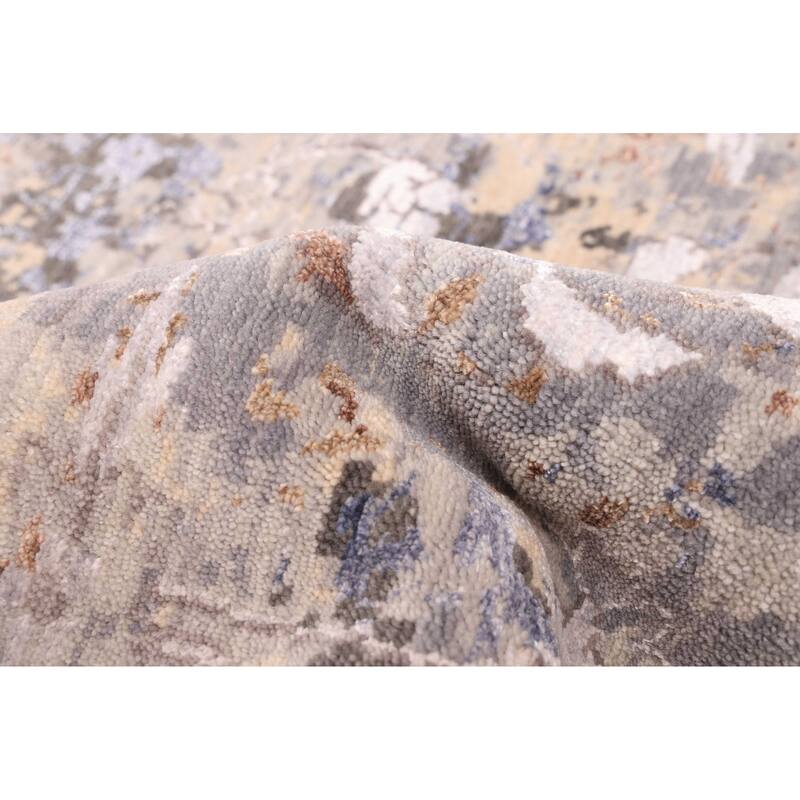 ECARPETGALLERY Hand-knotted Heritage Grey Silk, Wool Rug - 7'11 x 9'11