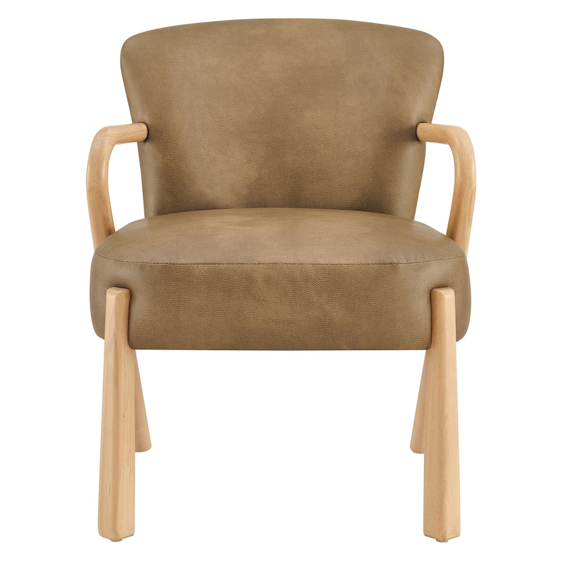 Arden Faux Leather Upholstered Accent Armchair
