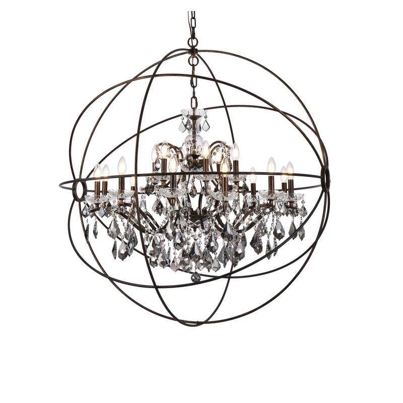 Royce Edge 18 light Dark Bronze Chandelier