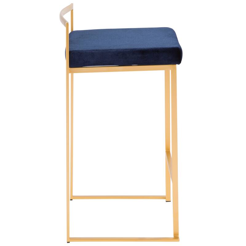 Silver Orchid Forrest Gold Stackable Fully Welded Counter Stool (Set of 2)