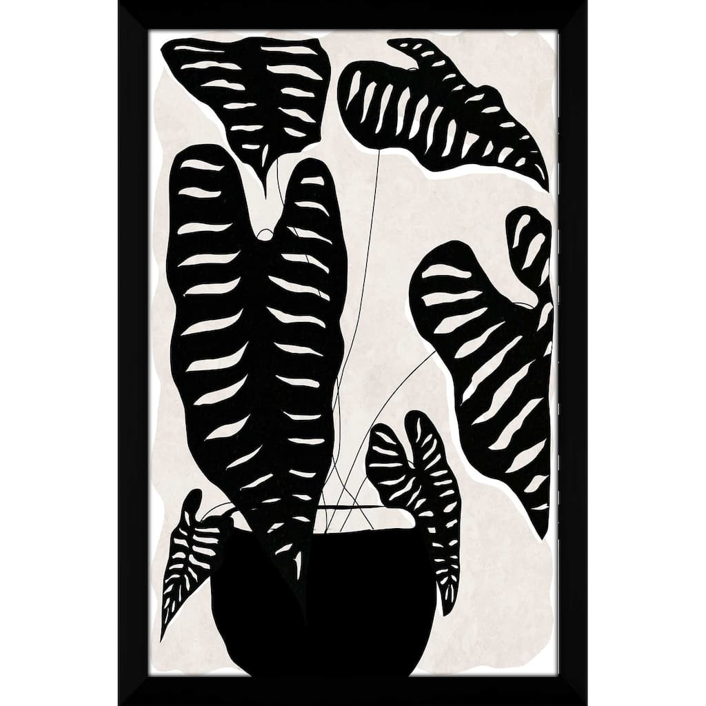 "Black and White Potted Plant II" by Daniela Santiago Print on Acrylic