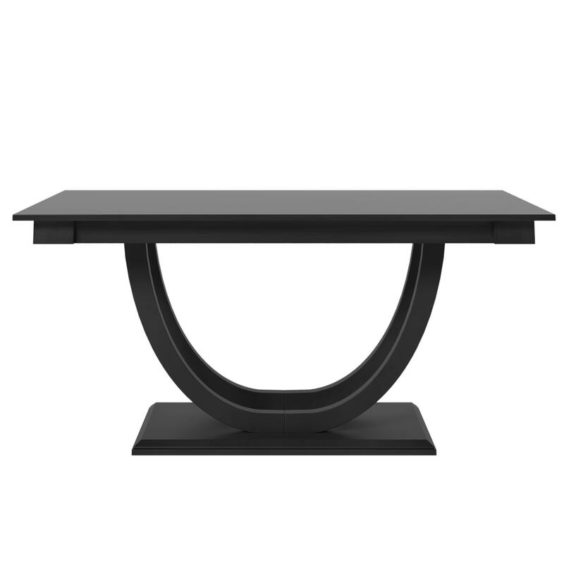 6-Piece Dining Table Set, 59" Wood Dining Table with 4 Upholstered Chairs and 1 Bench, Half Round Base Kitchen Table and Chairs