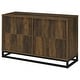 preview thumbnail 9 of 14, Ryatt 4-Door Engineered Wood Accent Cabinet Dark Pine
