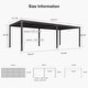 preview thumbnail 60 of 74, PURPLE LEAF Outdoor Louvered Pergola with Adjustable Metal Roof for Patio Pergola