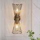 preview thumbnail 6 of 30, 2-Light Black/Gold Wall Sconces 16 Inch Modern Wall Sconce - N/A