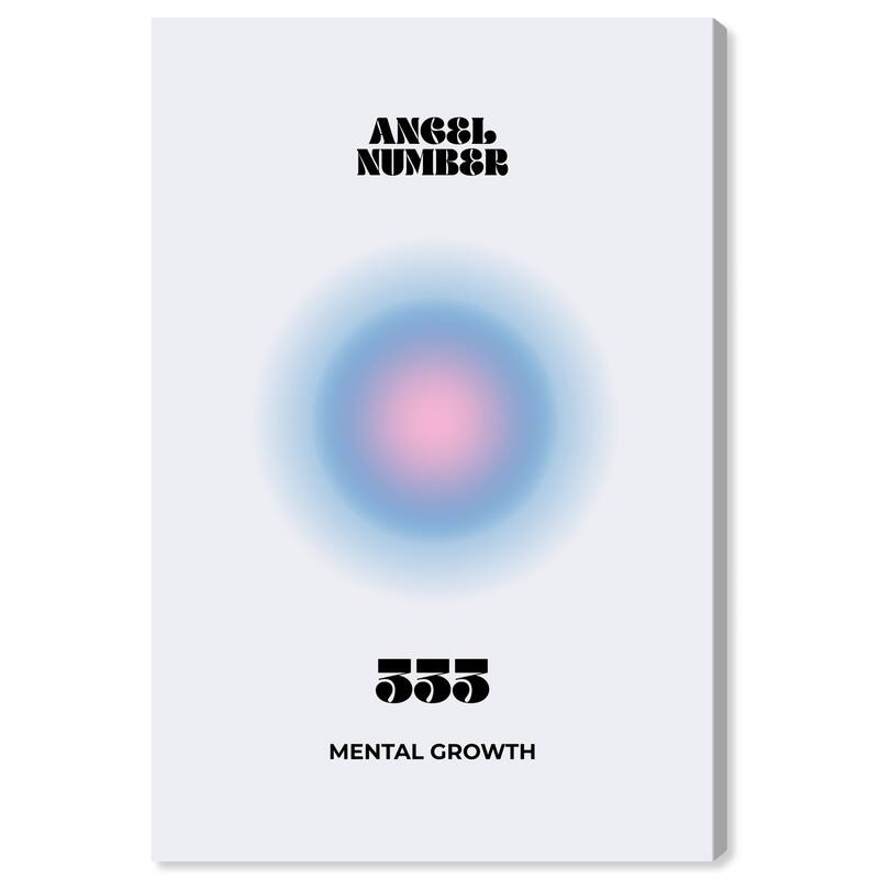 Wynwood Studio Canvas Spiritual and Religious Angel Number Mental Growth Blue Modern & Contemporary Wall Art Canvas Print