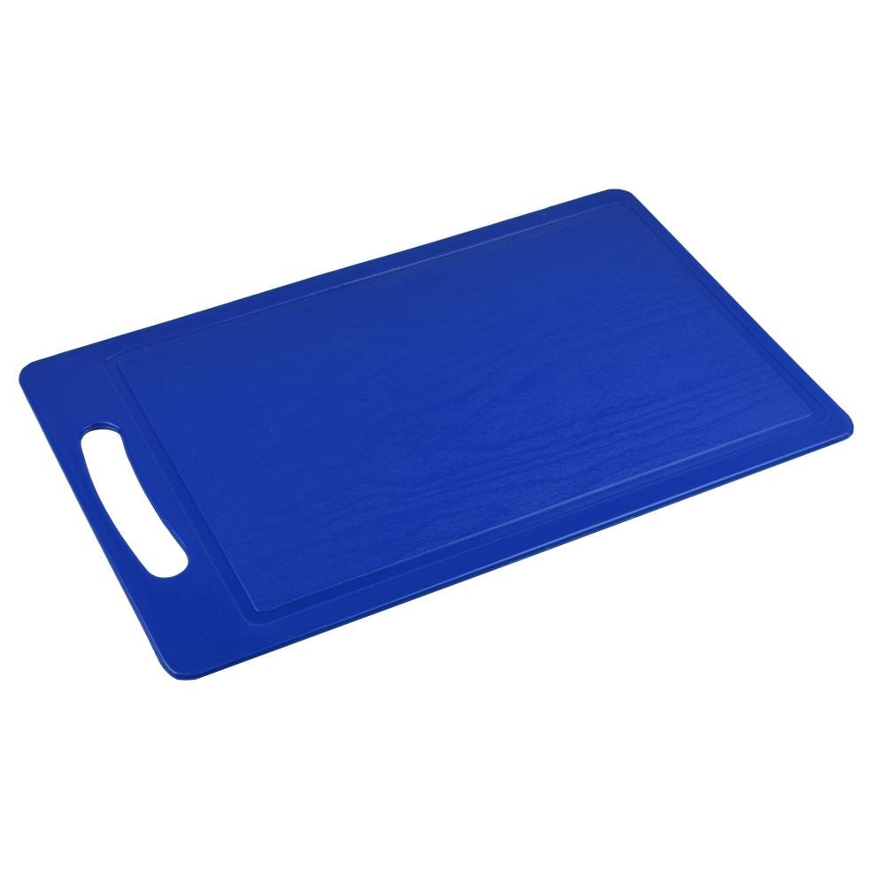 Belwares Large Plastic Cutting Board with Drip Grooves - Blue