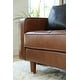 preview thumbnail 19 of 33, Abbyson Holloway Mid-century Top-grain Leather Sofa