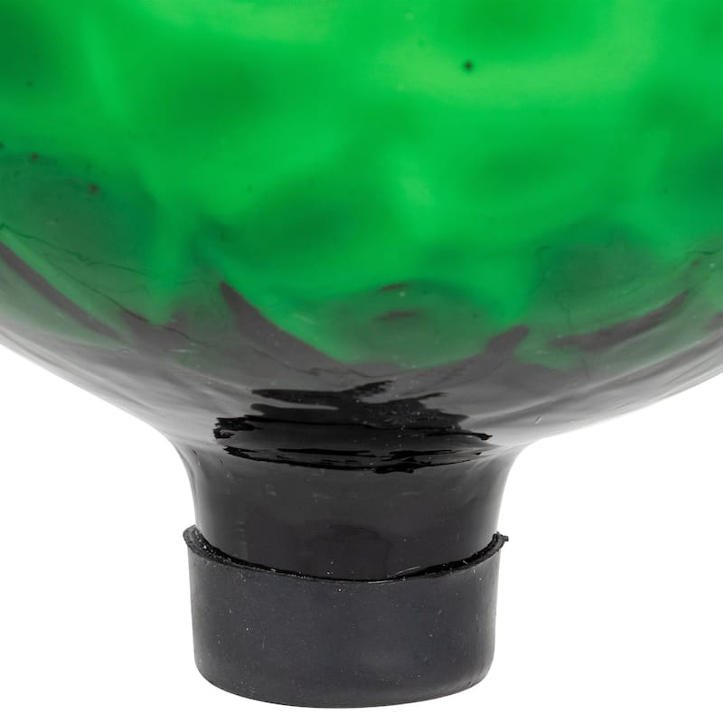 Turtle Shell Inspired Mirrored Outdoor Garden Gazing Ball 10" Green