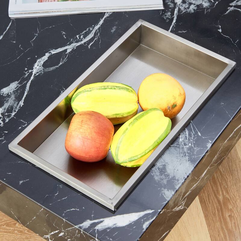 Modern and Practical Coffee Table with Black Patterns, Made of MDF Material, Blending Elegance and Natural Fashion.