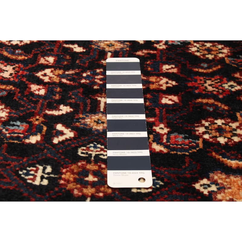 ECARPETGALLERY Hand-knotted Andelz Navy Wool Rug - 3'7 x 10'3