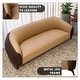 preview thumbnail 15 of 13, Opula Modern 3 Seater Vegan Leather Sofa Armchair in Solid Wood Frame with High Density Foam Cushions and Metal Legs Couch