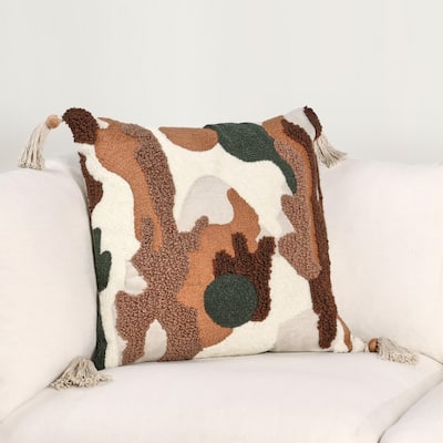 Villa by Classic Home Caney 22" Linen Blend Throw Pillow