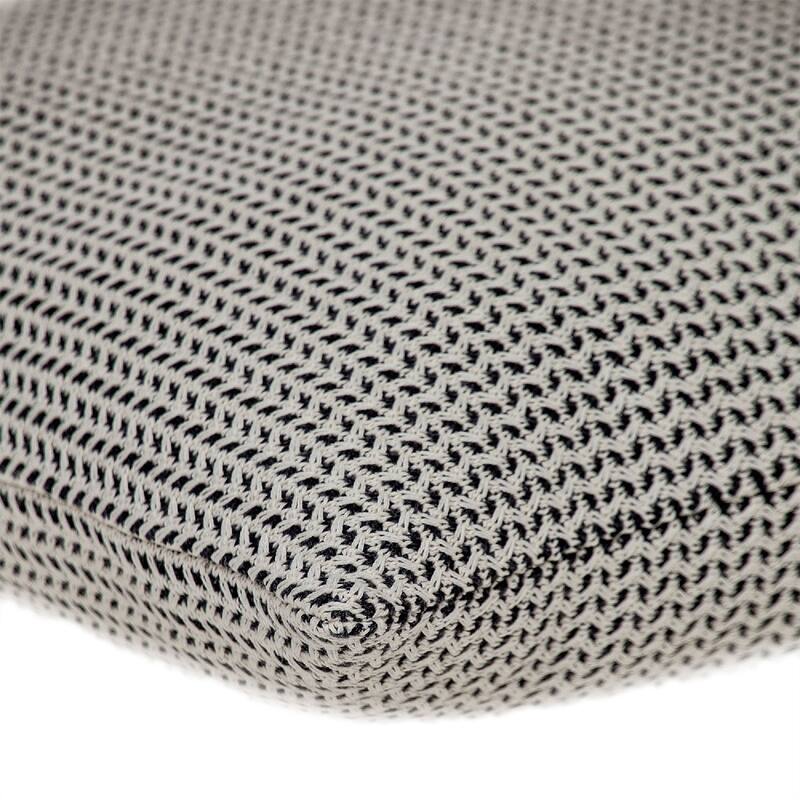 20" Black and Beige Transitional Square Throw Pillow