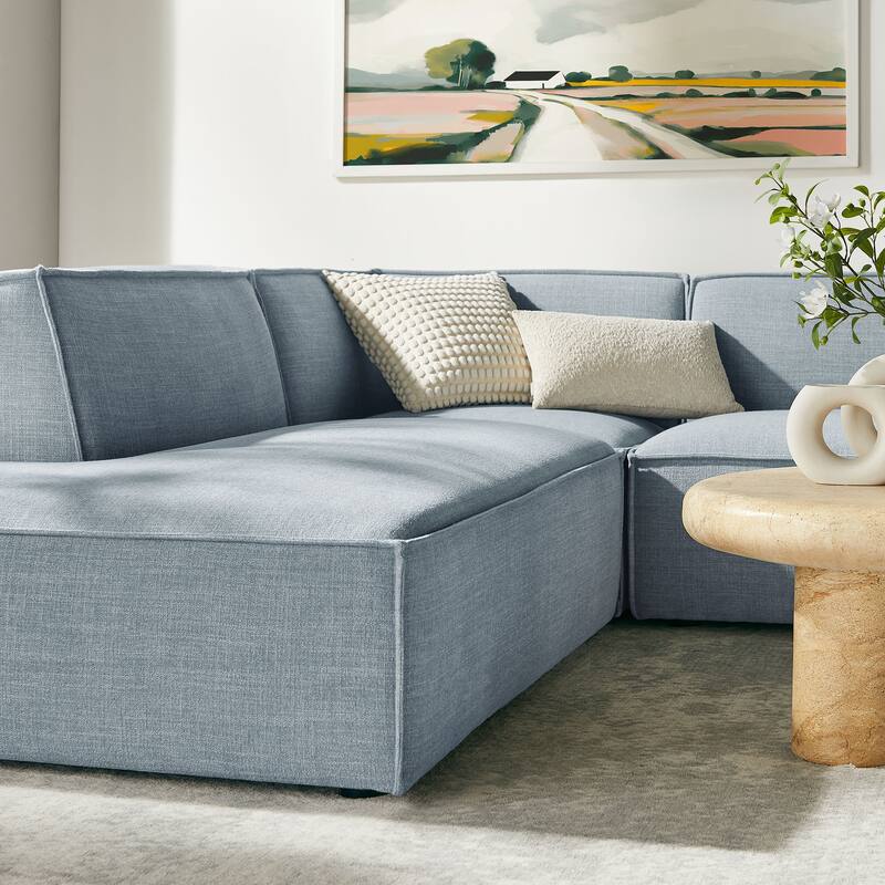 Restore 6-Piece Performance Fabric Upholstered U-Shaped Sectional Sofa