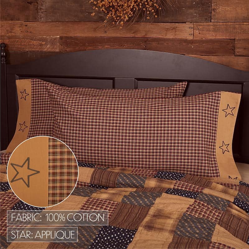 Patriotic Patch Pillow Case Set
